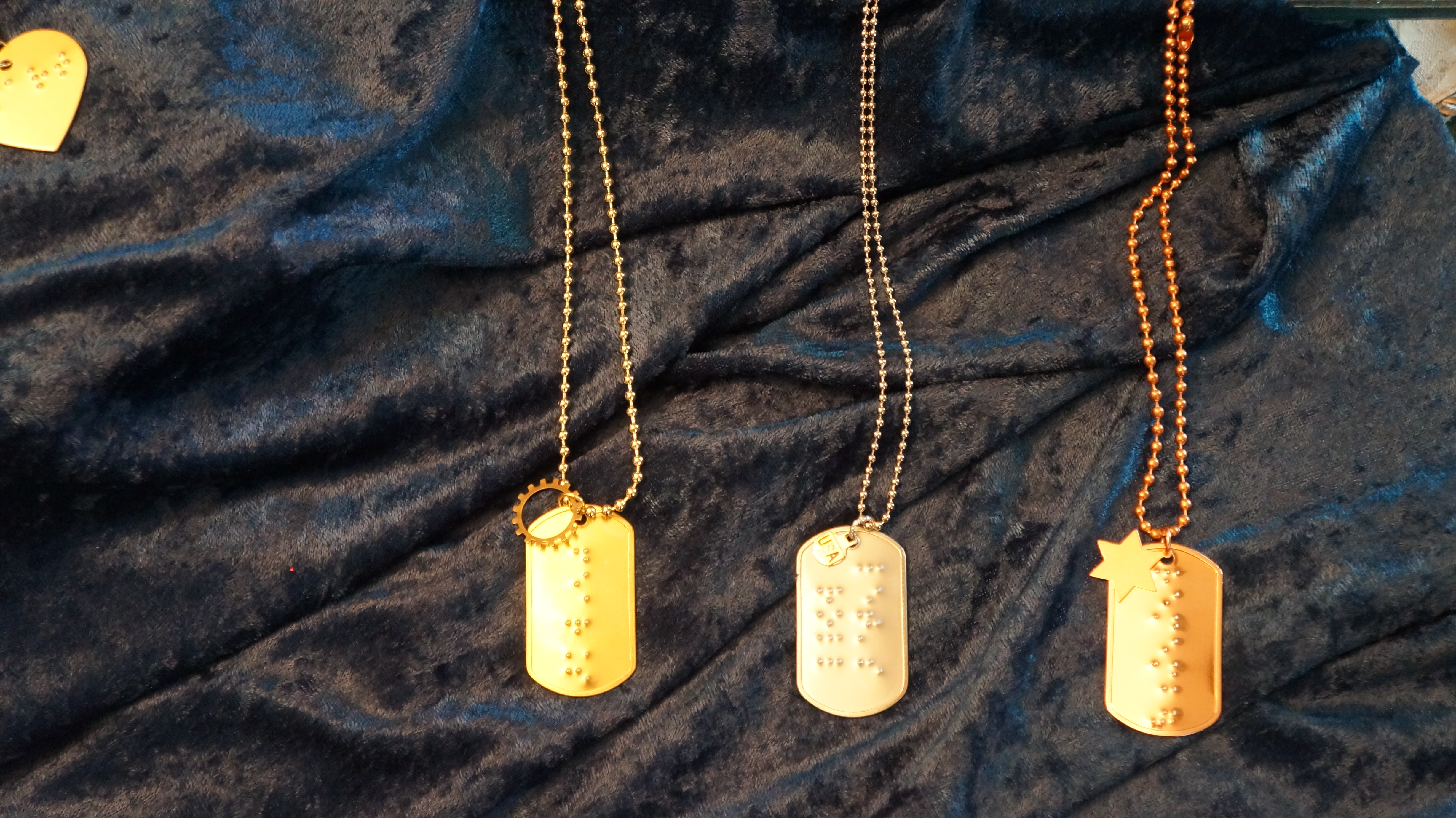 Photo of Dog Tag Necklaces, various metals