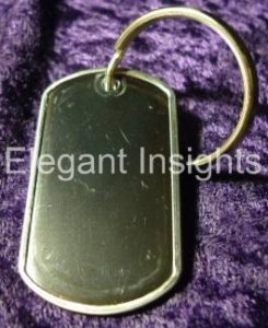 Photo of stainless steel jumbo tag with split ring